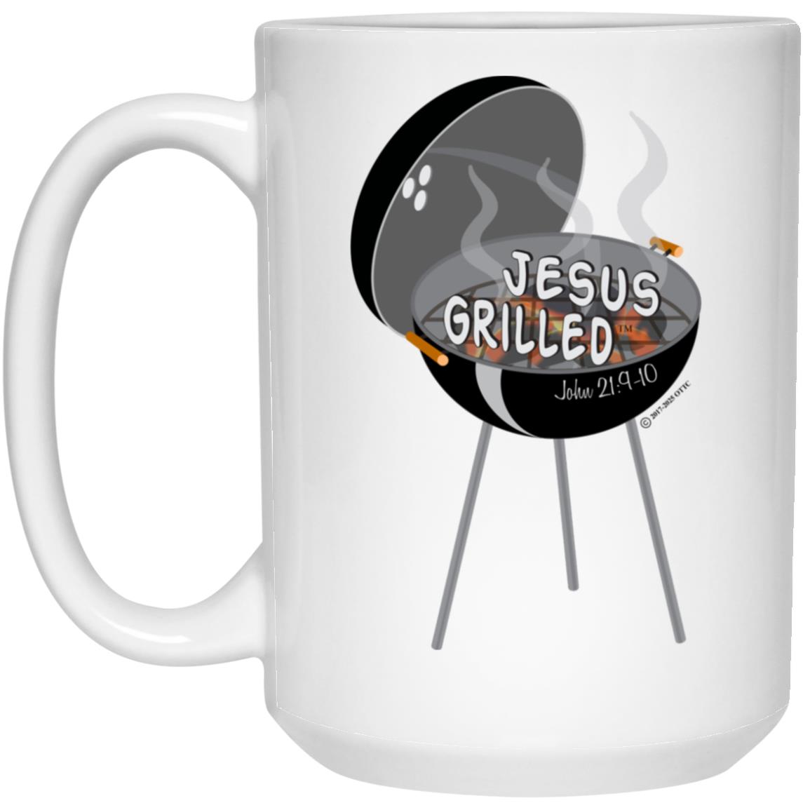 Hot Coals - 15oz White Mug - Jesus Surfed Apparel Co.