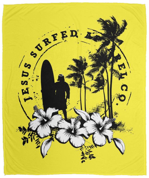 Jesus Surfed Apparel - Cozy Plush Fleece Blanket - 50x60 - Jesus Surfed Apparel Co.