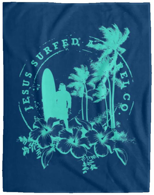 Jesus Surfed Apparel - Cozy Plush Fleece Blanket - 60x80 - Jesus Surfed Apparel Co.