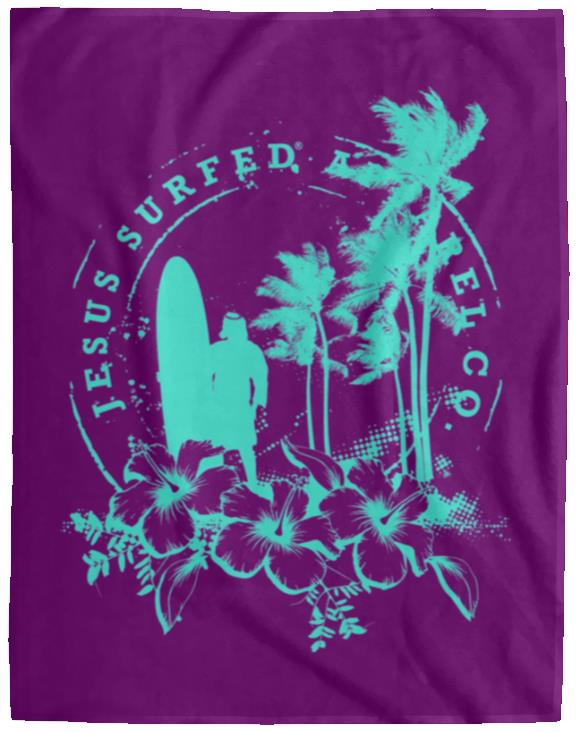 Jesus Surfed Apparel - Cozy Plush Fleece Blanket - 60x80 - Jesus Surfed Apparel Co.