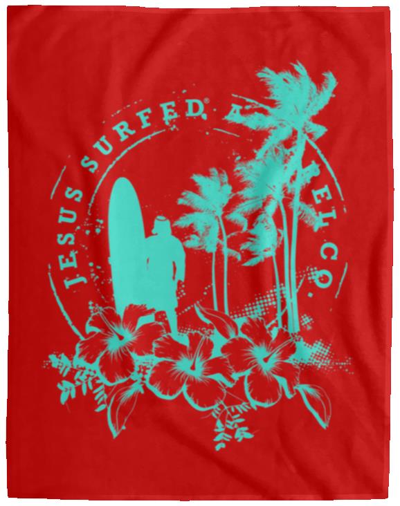 Jesus Surfed Apparel - Cozy Plush Fleece Blanket - 60x80 - Jesus Surfed Apparel Co.