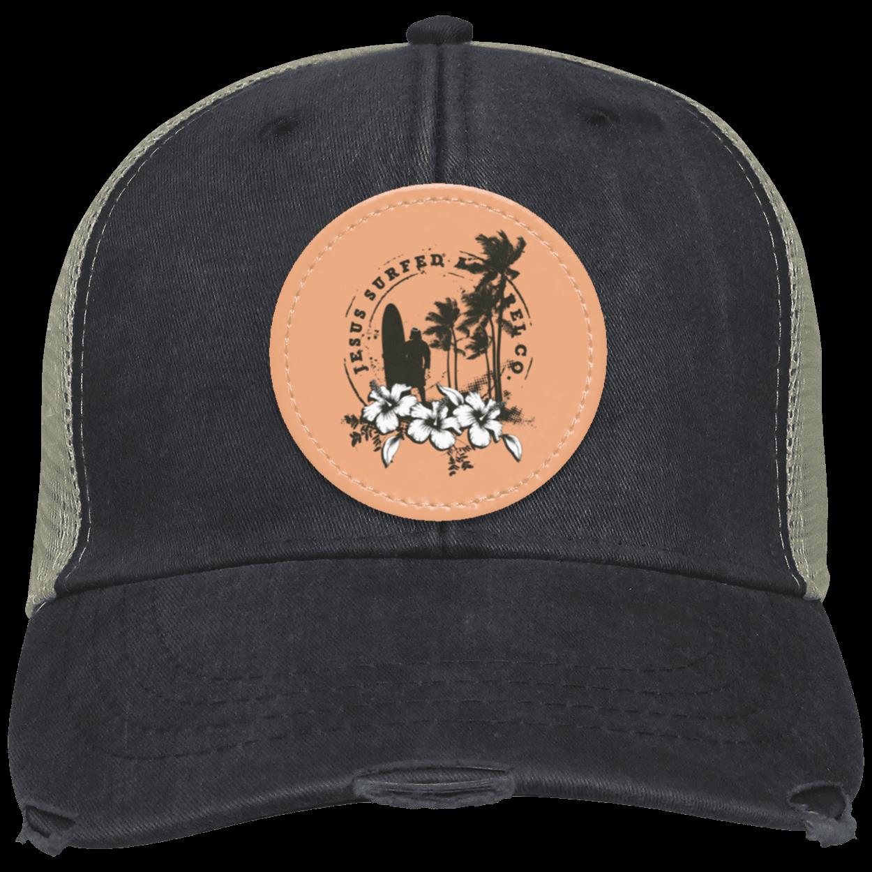 Jesus Surfed Apparel - Distressed Ollie Cap - Circle Patch - Jesus Surfed Apparel Co.