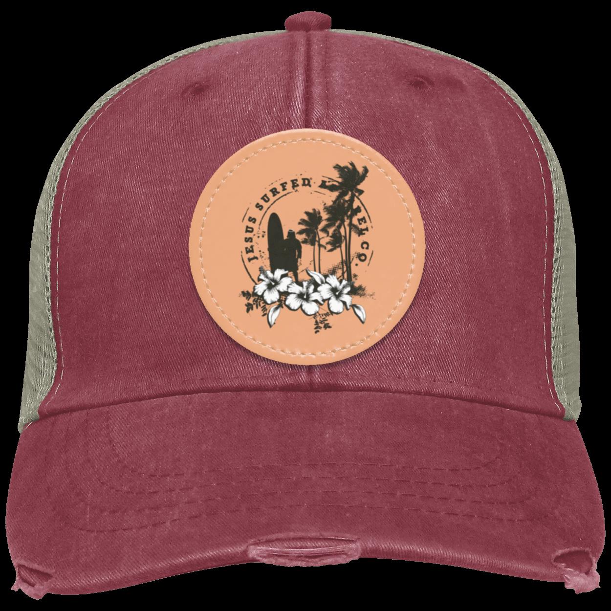 Jesus Surfed Apparel - Distressed Ollie Cap - Circle Patch - Jesus Surfed Apparel Co.