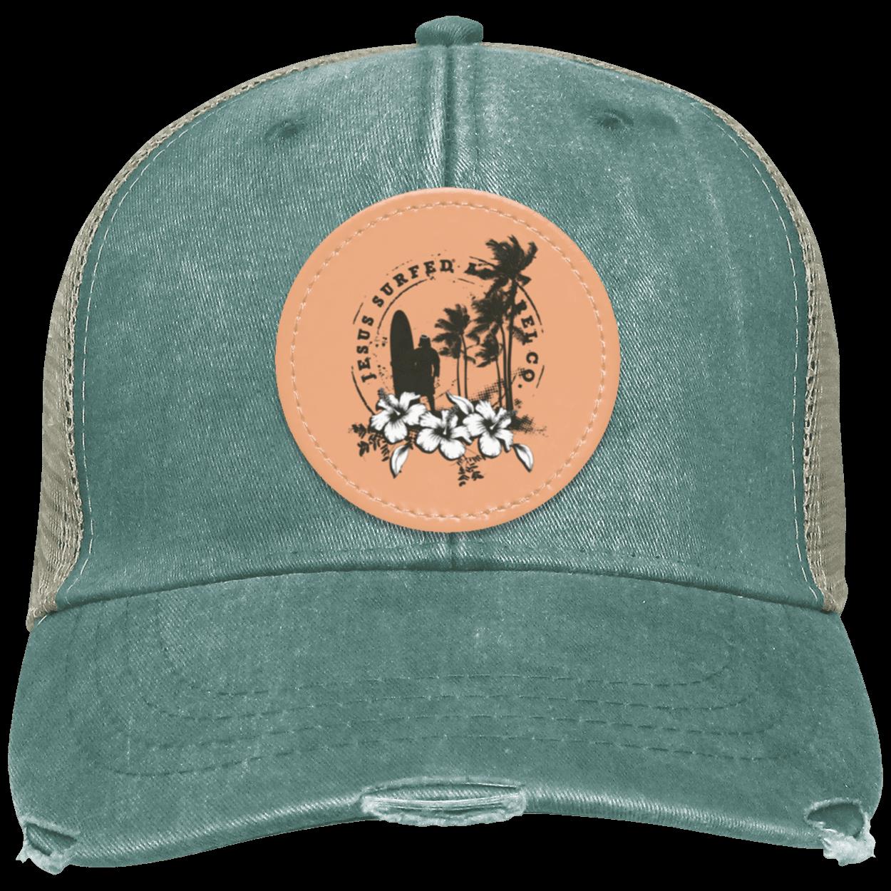 Jesus Surfed Apparel - Distressed Ollie Cap - Circle Patch - Jesus Surfed Apparel Co.
