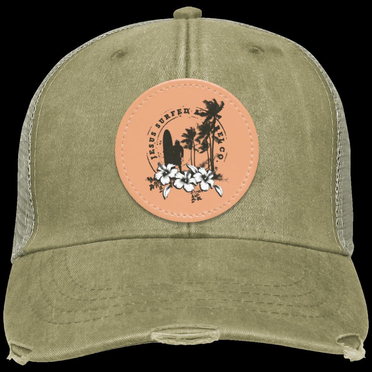 Jesus Surfed Apparel - Distressed Ollie Cap - Circle Patch - Jesus Surfed Apparel Co.