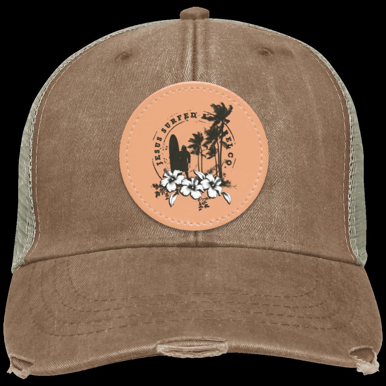 Jesus Surfed Apparel - Distressed Ollie Cap - Circle Patch - Jesus Surfed Apparel Co.