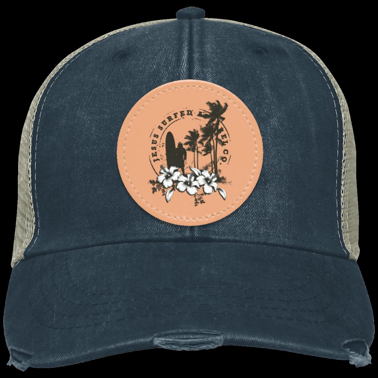 Jesus Surfed Apparel - Distressed Ollie Cap - Circle Patch - Jesus Surfed Apparel Co.