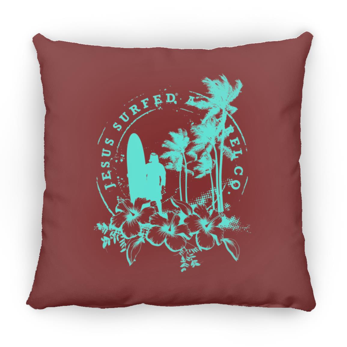 Jesus Surfed Apparel - Large Square Pillow - Jesus Surfed Apparel Co.