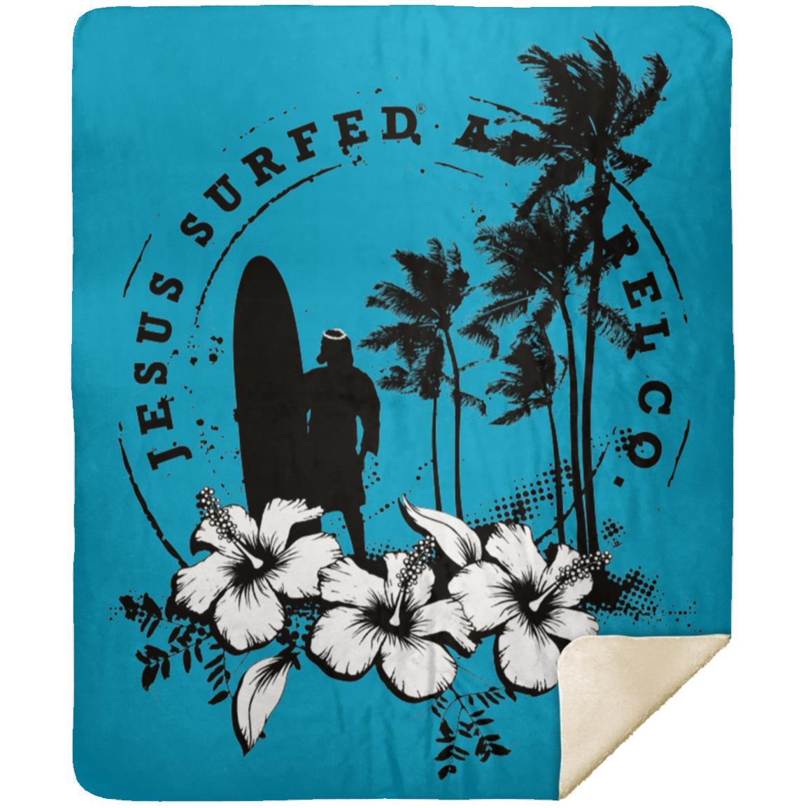 Jesus Surfed Apparel - Premium Mink Sherpa Blanket 50x60 - Jesus Surfed Apparel Co.