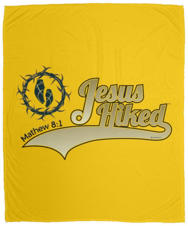 Just Hike - Cozy Plush Fleece Blanket - 50x60 - Jesus Surfed Apparel Co.