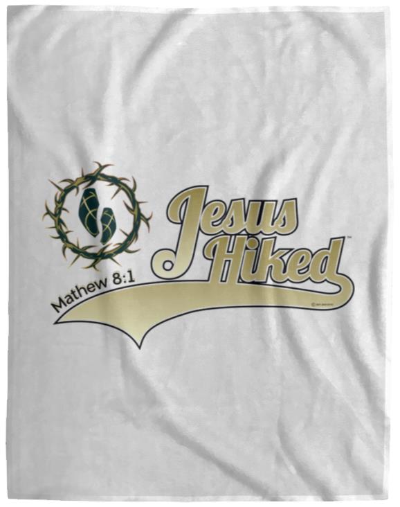 Just Hike - Cozy Plush Fleece Blanket - 60x80 - Jesus Surfed Apparel Co.