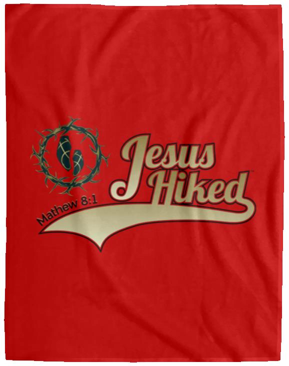 Just Hike - Cozy Plush Fleece Blanket - 60x80 - Jesus Surfed Apparel Co.
