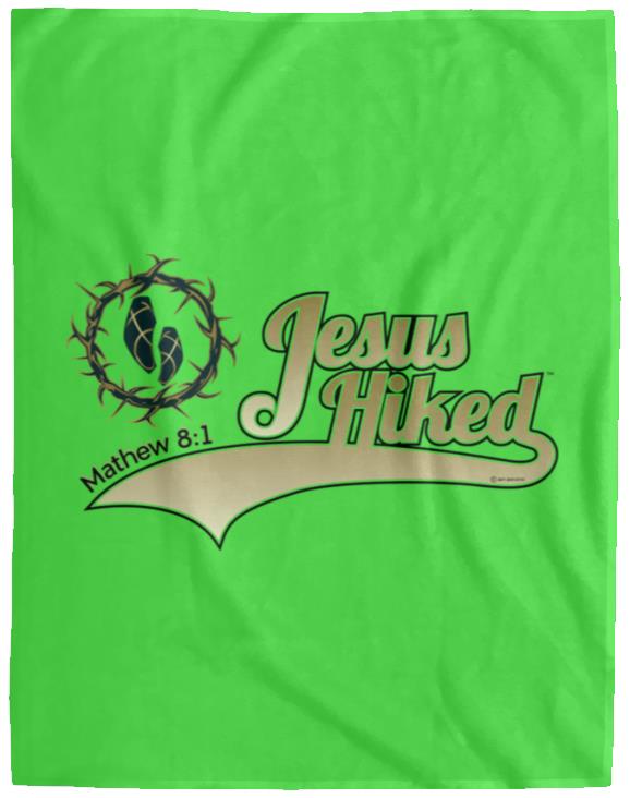 Just Hike - Cozy Plush Fleece Blanket - 60x80 - Jesus Surfed Apparel Co.