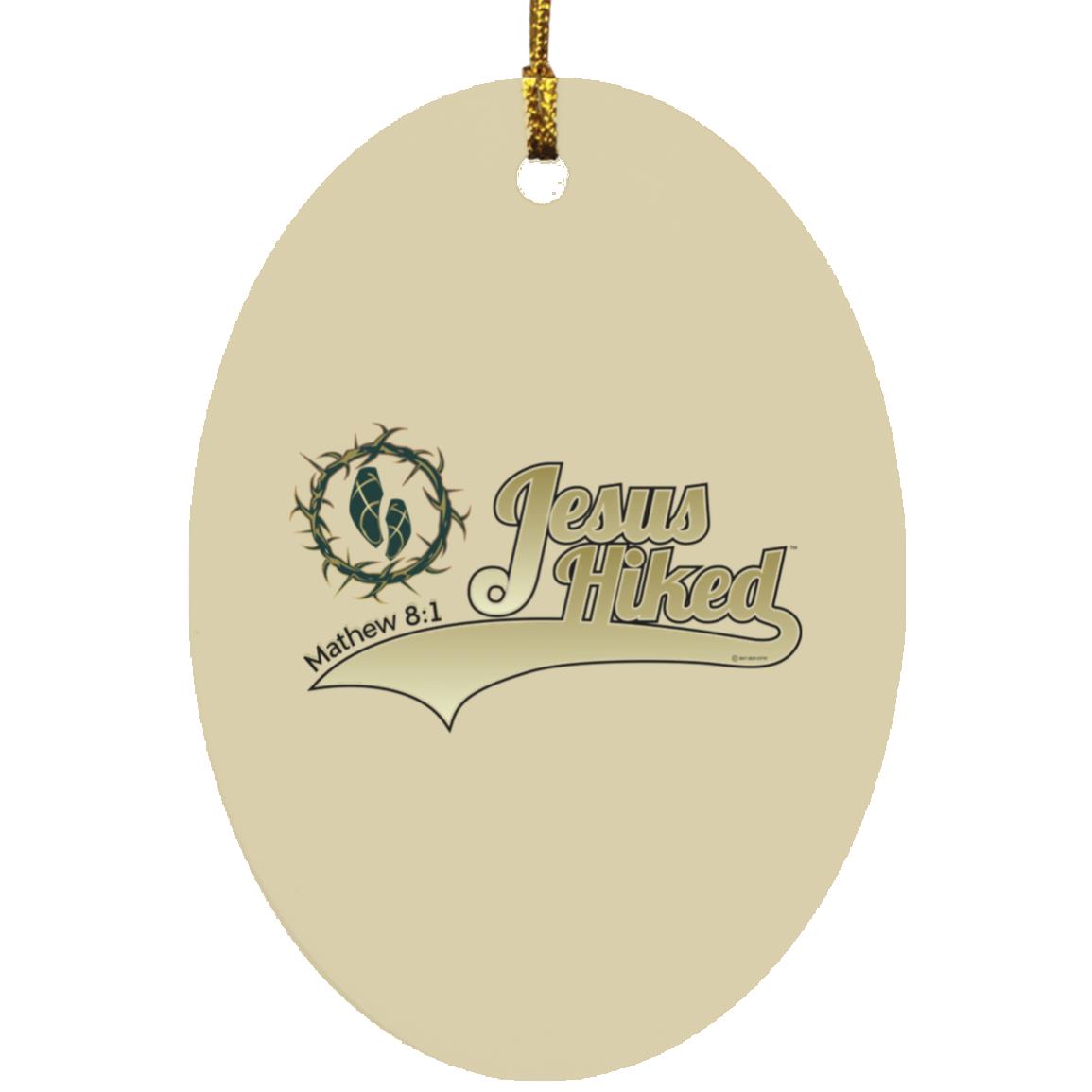 Just Hike - Oval Ornament - Jesus Surfed Apparel Co.