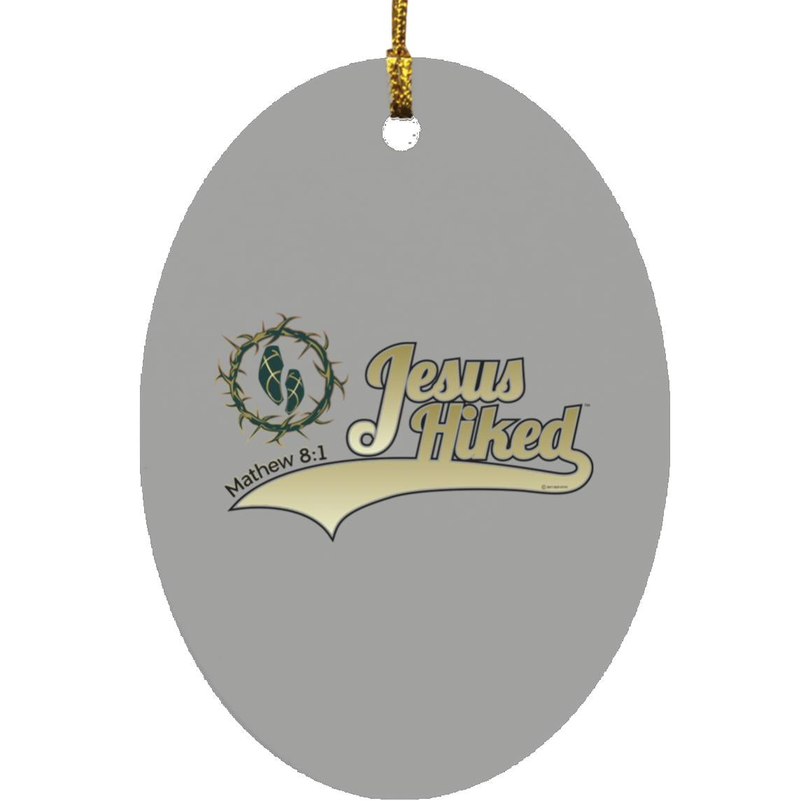 Just Hike - Oval Ornament - Jesus Surfed Apparel Co.