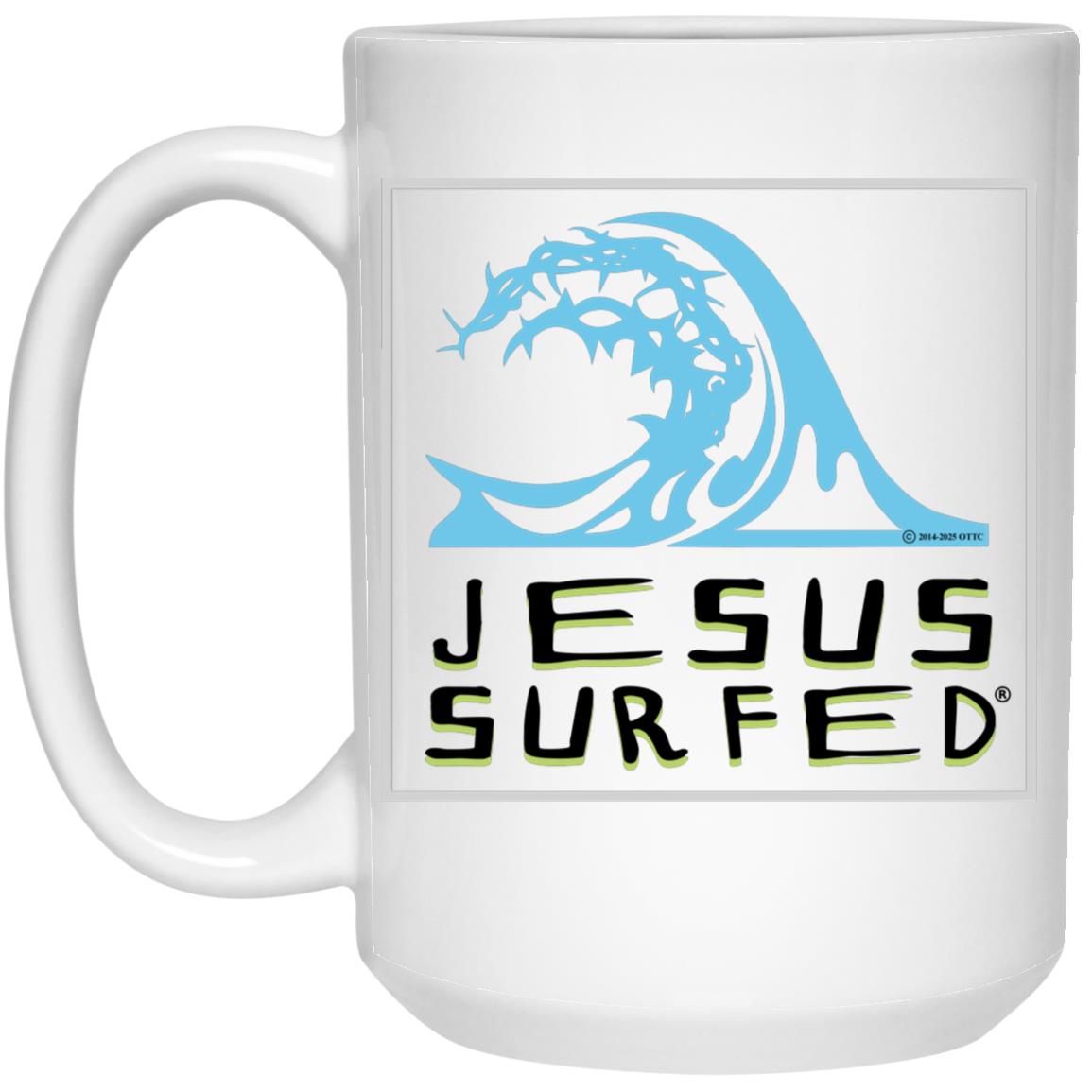 Living Water - 15oz White Mug - Jesus Surfed Apparel Co.
