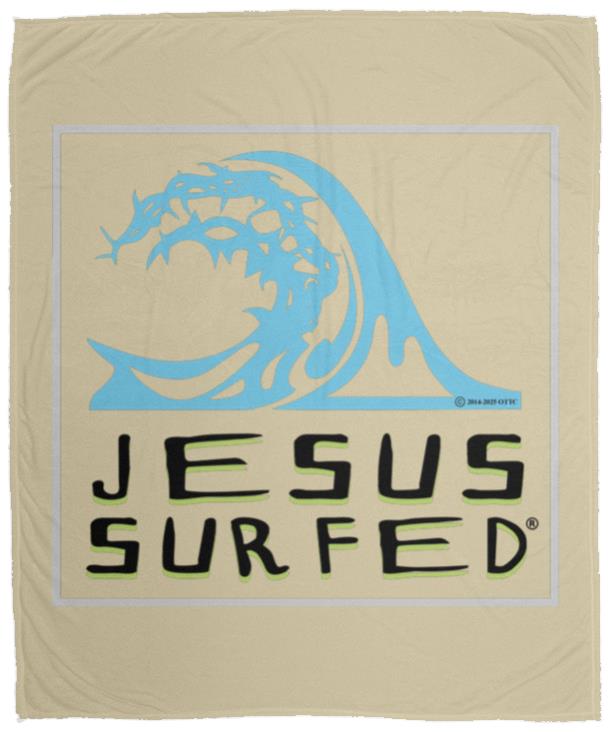 Living Water - Cozy Plush Fleece Blanket - 50x60 - Jesus Surfed Apparel Co.