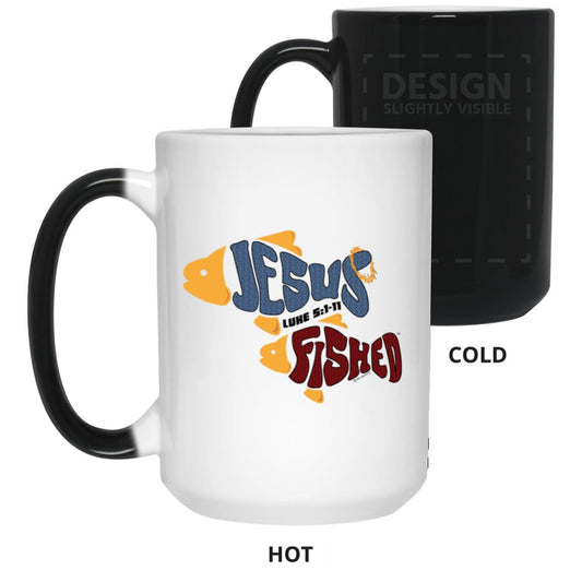 OneFish TwoFish - 15oz Color Changing Mug - Jesus Surfed Apparel Co.