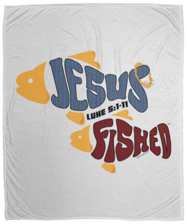OneFish TwoFish - Cozy Plush Fleece Blanket - 50x60 - Jesus Surfed Apparel Co.