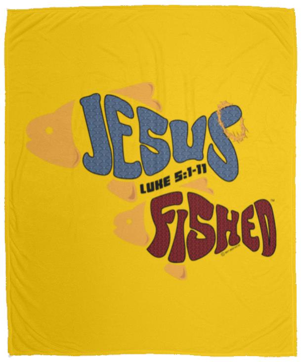 OneFish TwoFish - Cozy Plush Fleece Blanket - 50x60 - Jesus Surfed Apparel Co.