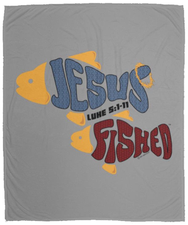 OneFish TwoFish - Cozy Plush Fleece Blanket - 50x60 - Jesus Surfed Apparel Co.