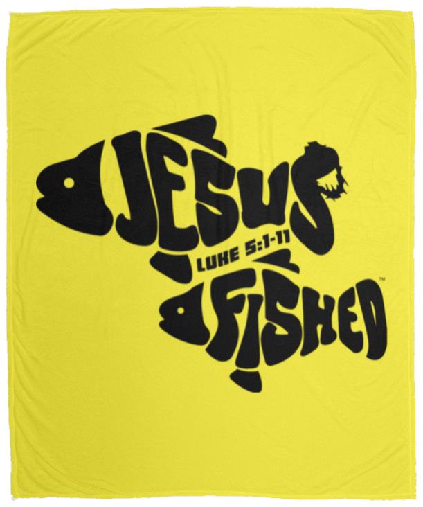 OneFish TwoFish - Cozy Plush Fleece Blanket - 50x60 - Jesus Surfed Apparel Co.
