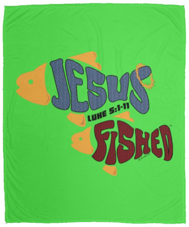 OneFish TwoFish - Cozy Plush Fleece Blanket - 50x60 - Jesus Surfed Apparel Co.
