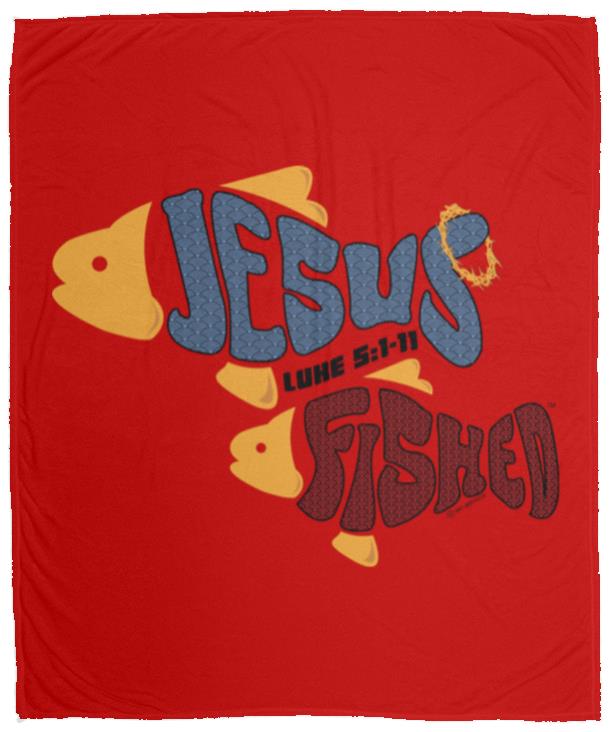 OneFish TwoFish - Cozy Plush Fleece Blanket - 50x60 - Jesus Surfed Apparel Co.