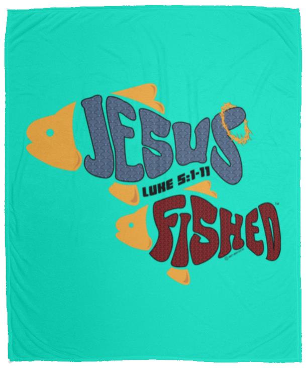 OneFish TwoFish - Cozy Plush Fleece Blanket - 50x60 - Jesus Surfed Apparel Co.