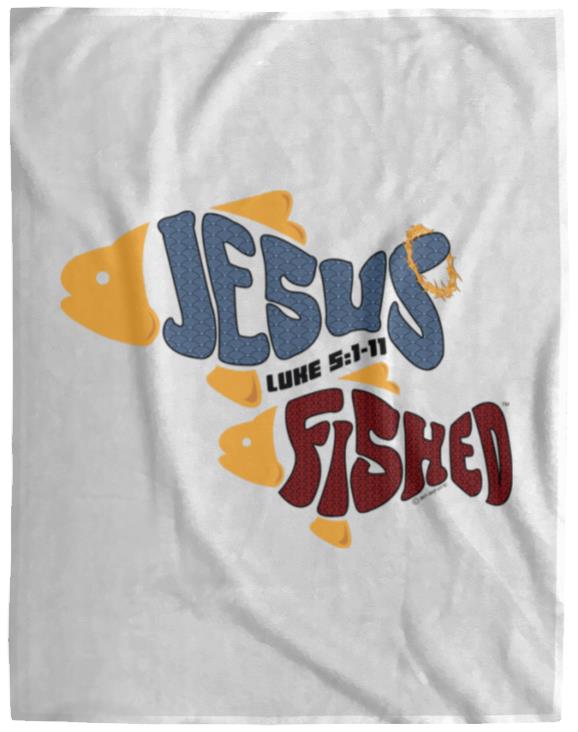 OneFish TwoFish - Cozy Plush Fleece Blanket - 60x80 - Jesus Surfed Apparel Co.