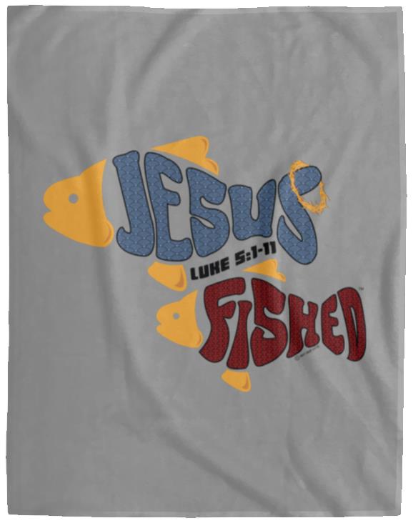 OneFish TwoFish - Cozy Plush Fleece Blanket - 60x80 - Jesus Surfed Apparel Co.