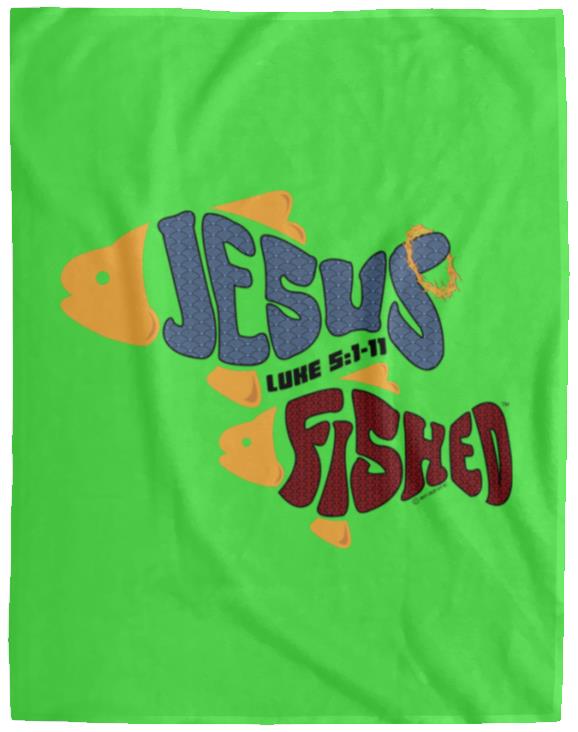 OneFish TwoFish - Cozy Plush Fleece Blanket - 60x80 - Jesus Surfed Apparel Co.