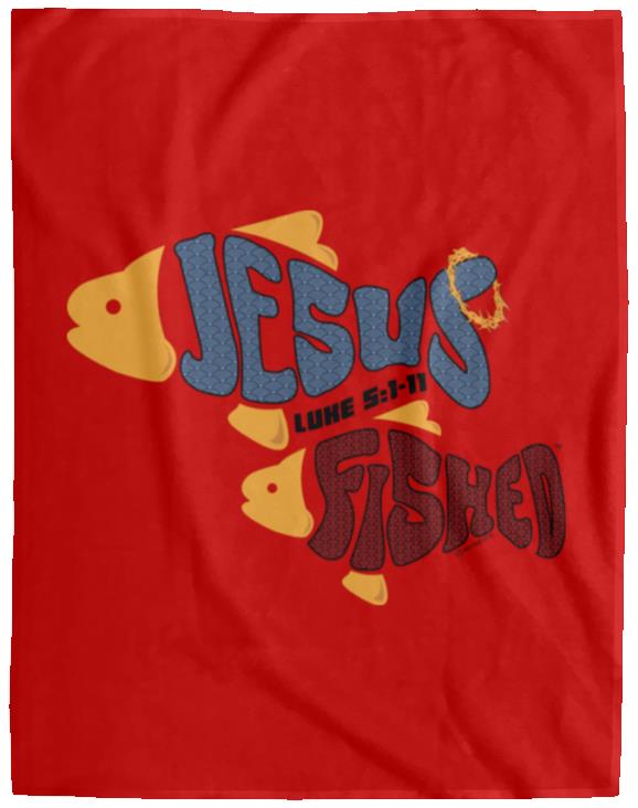 OneFish TwoFish - Cozy Plush Fleece Blanket - 60x80 - Jesus Surfed Apparel Co.