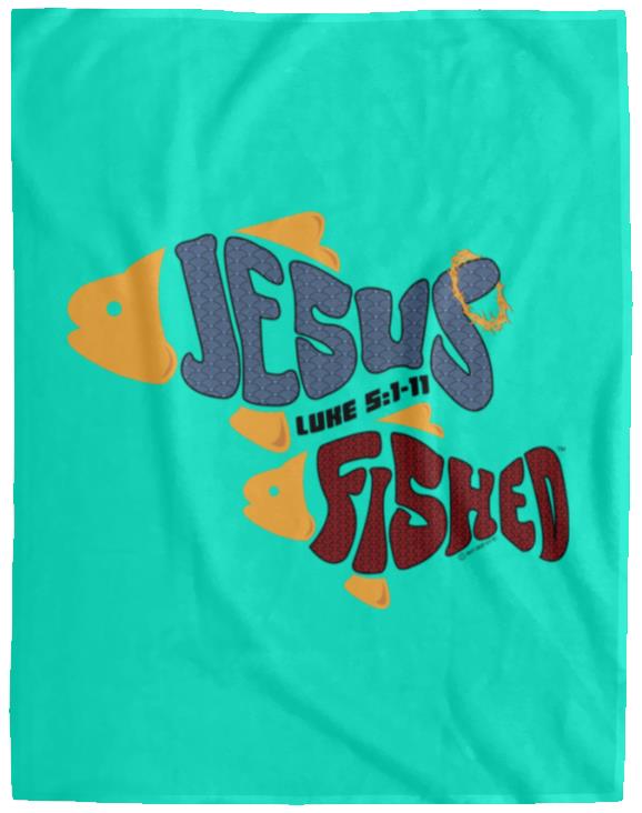 OneFish TwoFish - Cozy Plush Fleece Blanket - 60x80 - Jesus Surfed Apparel Co.