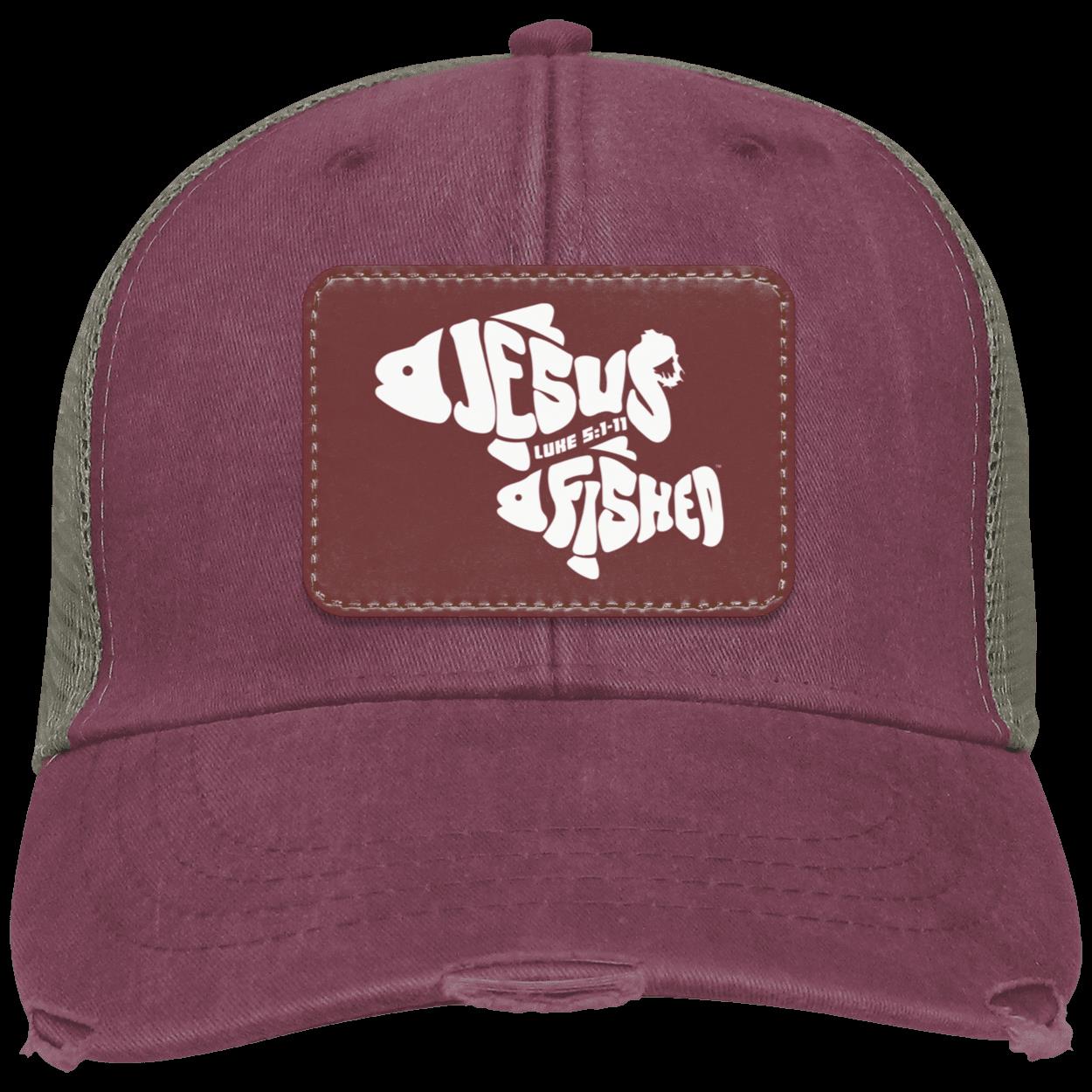 OneFish TwoFish - Distressed Ollie Cap - Oval Patch - Jesus Surfed Apparel Co.