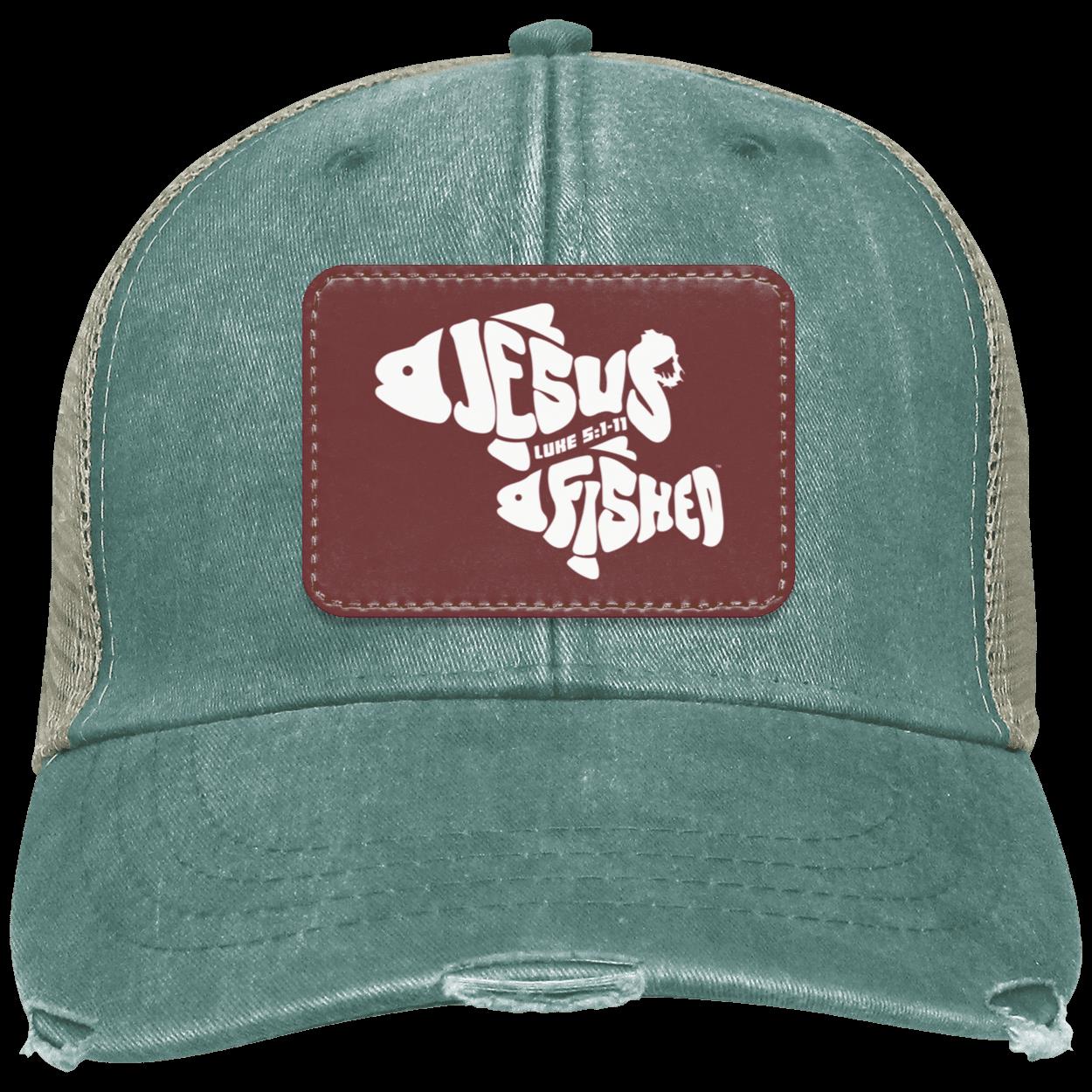 OneFish TwoFish - Distressed Ollie Cap - Oval Patch - Jesus Surfed Apparel Co.