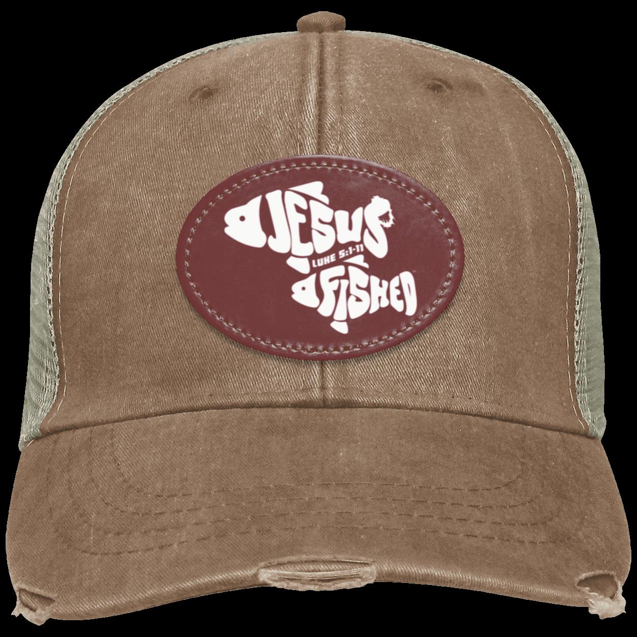 OneFish TwoFish - Distressed Ollie Cap - Oval Patch - Jesus Surfed Apparel Co.