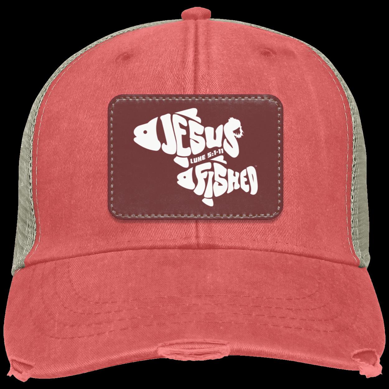 OneFish TwoFish - Distressed Ollie Cap - Oval Patch - Jesus Surfed Apparel Co.