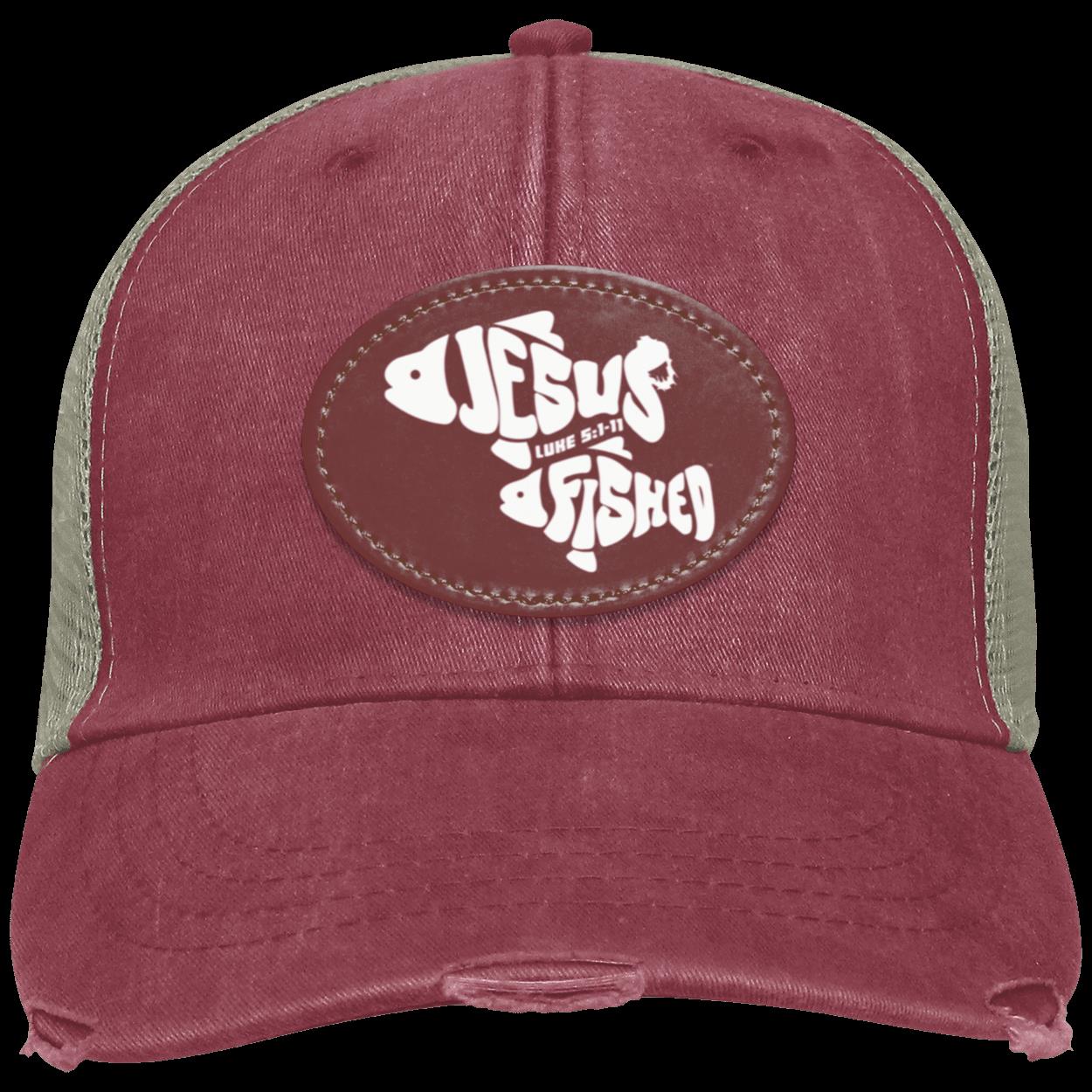 OneFish TwoFish - Distressed Ollie Cap - Oval Patch - Jesus Surfed Apparel Co.