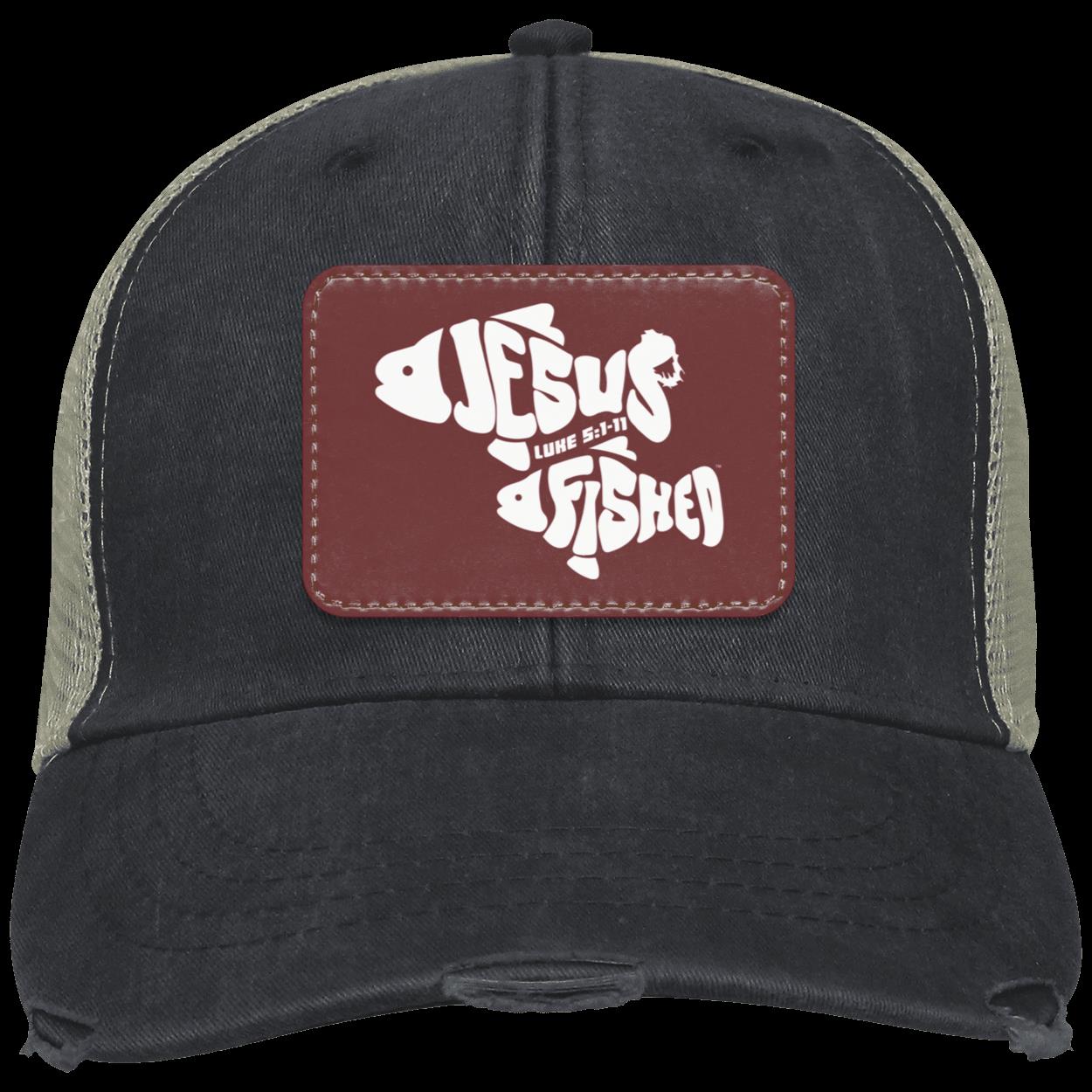 OneFish TwoFish - Distressed Ollie Cap - Oval Patch - Jesus Surfed Apparel Co.