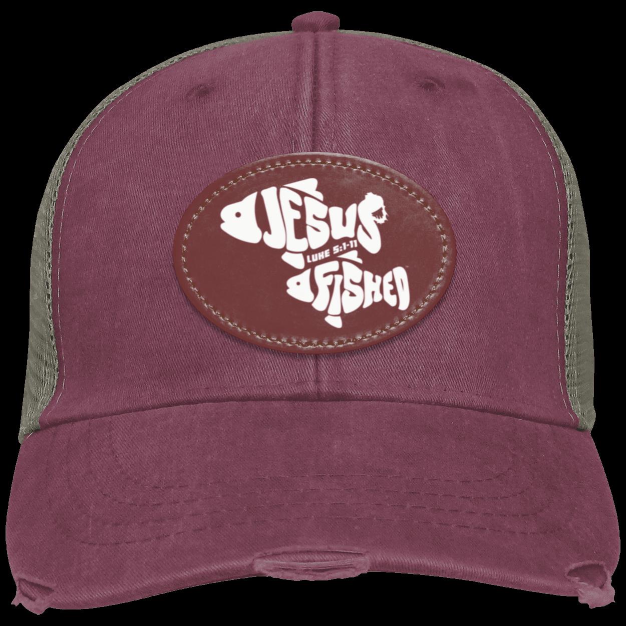 OneFish TwoFish - Distressed Ollie Cap - Oval Patch - Jesus Surfed Apparel Co.