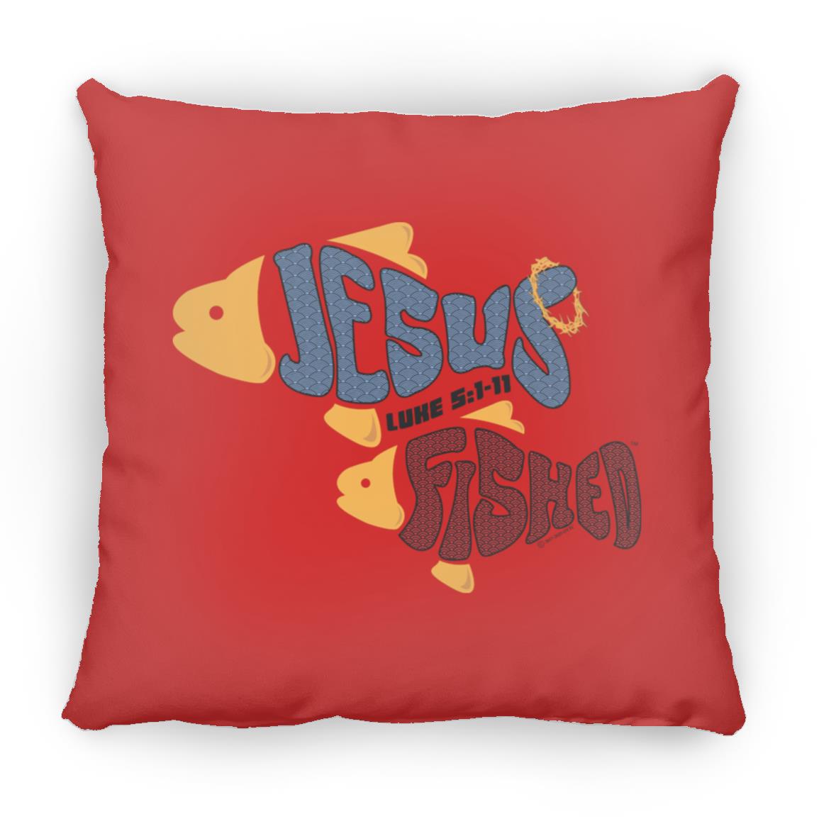 OneFish TwoFish - Large Square Pillow - Jesus Surfed Apparel Co.