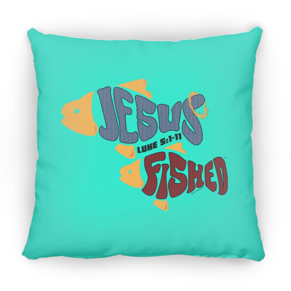 OneFish TwoFish - Large Square Pillow - Jesus Surfed Apparel Co.