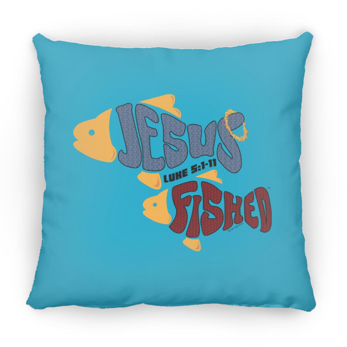 OneFish TwoFish - Large Square Pillow - Jesus Surfed Apparel Co.