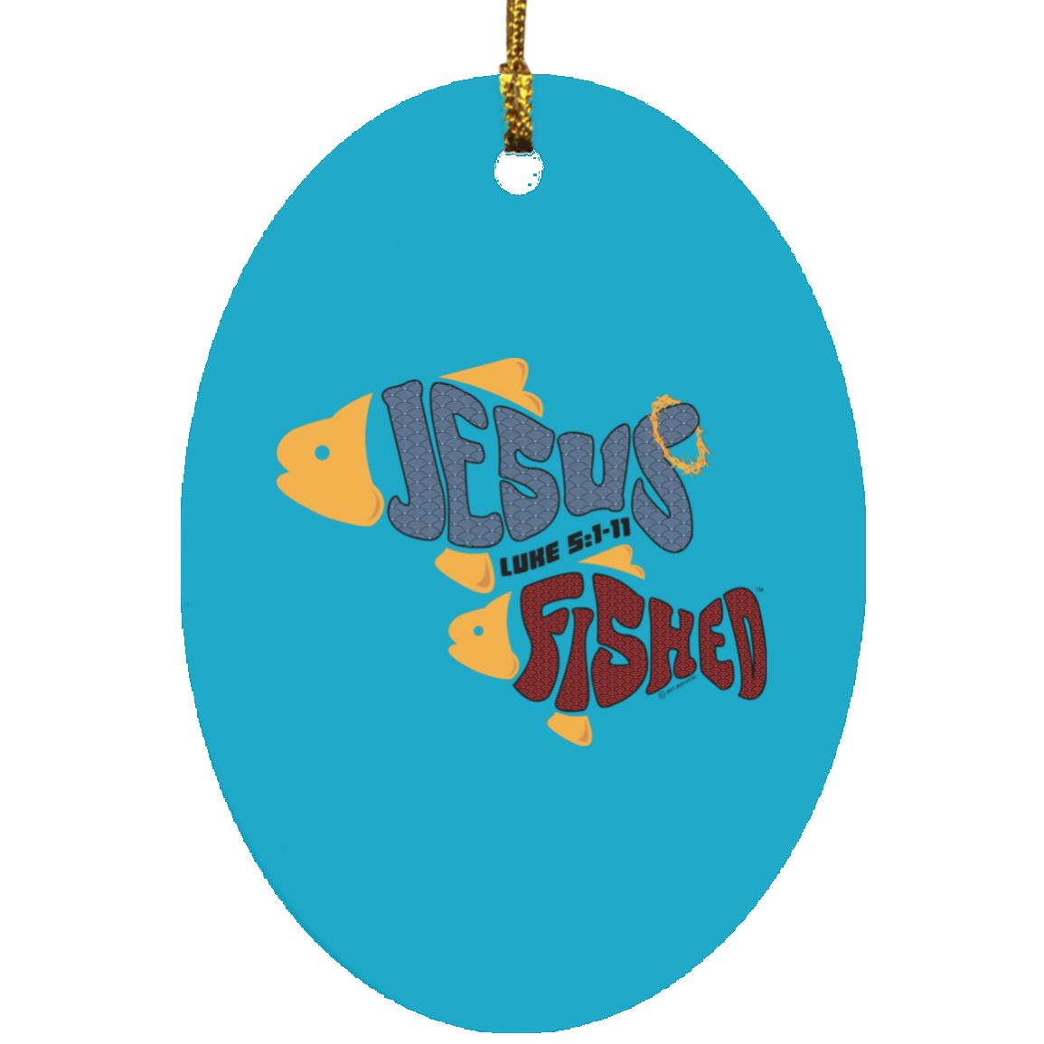 OneFish TwoFish - Oval Ornament - Jesus Surfed Apparel Co.