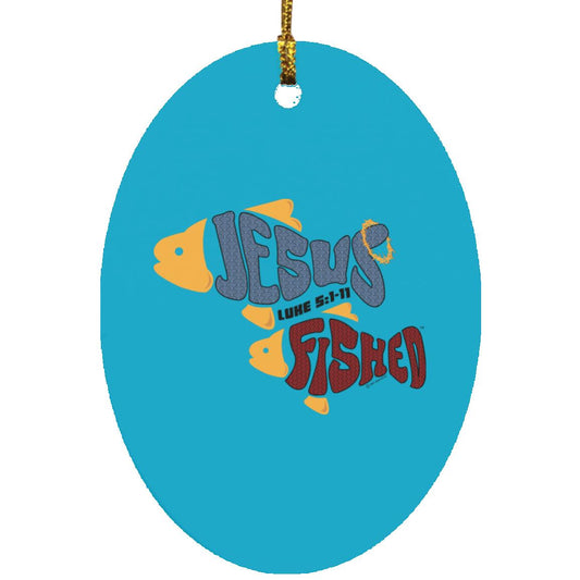 OneFish TwoFish - Oval Ornament - Jesus Surfed Apparel Co.