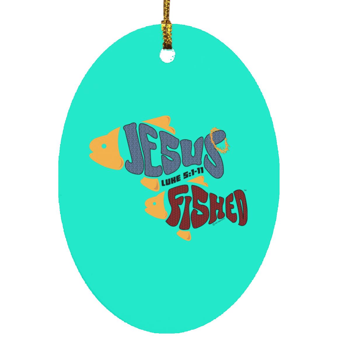 OneFish TwoFish - Oval Ornament - Jesus Surfed Apparel Co.