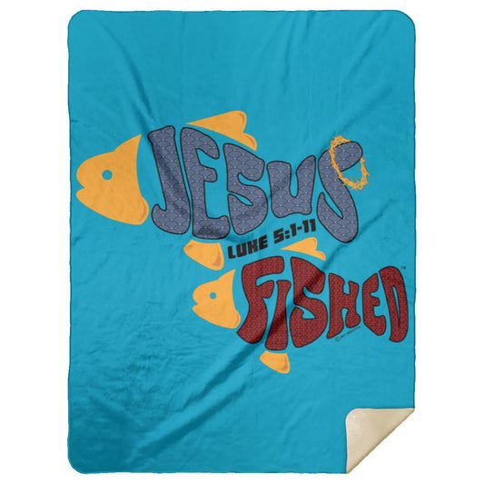 OneFish TwoFish - Premium Mink Sherpa Blanket 60x80 - Jesus Surfed Apparel Co.