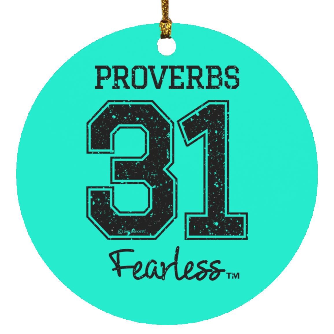 Proverbs 31 - Circle Ornament - Jesus Surfed Apparel Co.