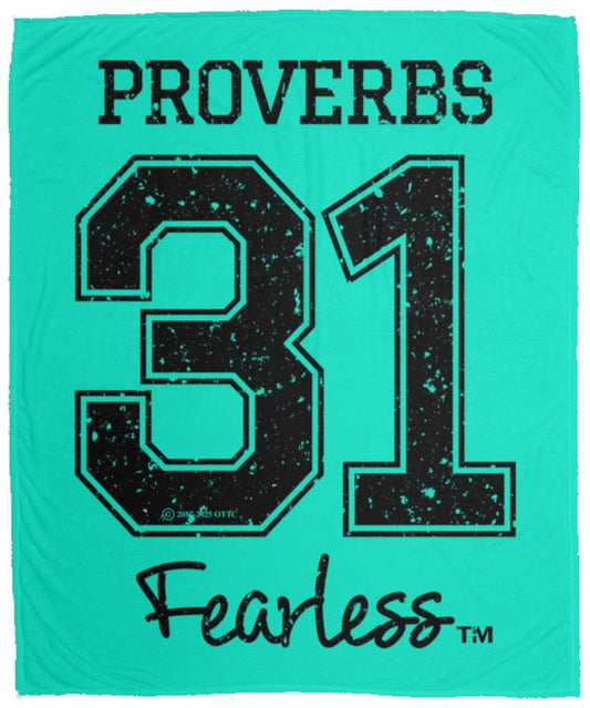 Proverbs 31 - Cozy Plush Fleece Blanket - 50x60 - Jesus Surfed Apparel Co.